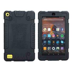 Full Coverage Silicone Shockproof Case for Amazon Kindle Fire HD 8 (2017)(Black)