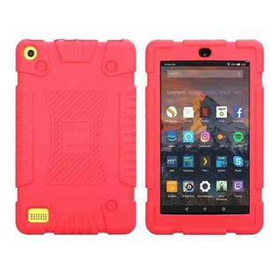 Full Coverage Silicone Shockproof Case for Amazon Kindle Fire 7 (2017)(Red)