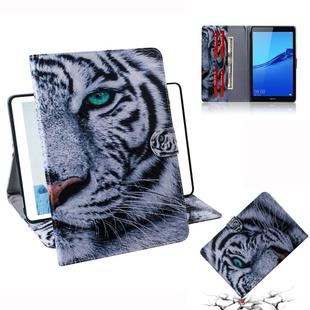 Tiger Pattern Horizontal Flip Leather Case for Huawei MediaPad M5 Lite 8 / Honor Tab 5, with Holder & Card Slot & Wallet