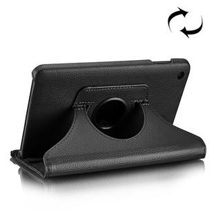 Litchi Texture Horizontal Flip 360 Degrees Rotation Leather Case for Xiaomi Mi Pad 4, with Holder (Black)