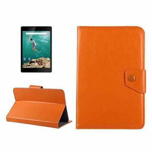 9 inch Tablets Leather Case Crazy Horse Texture Protective Case Shell with Holder for ONDA V891w, Ramos i9s Pro & Win8, Colorfly i898W & i898A(Orange)