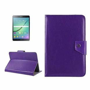 8 inch Tablets Leather Case Crazy Horse Texture Protective Case Shell with Holder for Galaxy Tab S2 8.0 T715 / T710, Cube U16GT, ONDA Vi30W, Teclast P86(Purple)