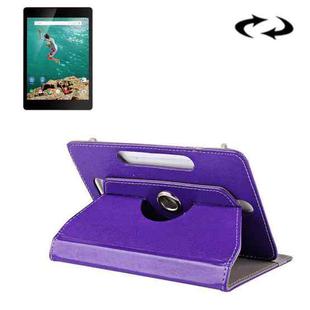 9 inch Tablets Leather Case Crazy Horse Texture 360 Degrees Rotation Protective Case Shell with Holder for ONDA V891w, Ramos i9s Pro & Win8, Colorfly i898W & i898A(Purple)