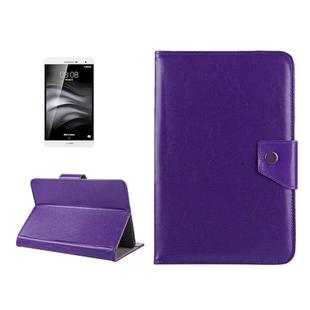 7 inch Tablets Leather Case Crazy Horse Texture Protective Case Shell with Holder for Galaxy Tab A 7.0 (2016) / T280 & Tab 4 7.0 / T230 & Tab Q T2558, Colorfly G708, Asus ZenPad 7.0 Z370CG, Huawei MediaPad T1 7.0 / T1-701u(Purple)