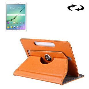 10 inch Tablets Leather Case Crazy Horse Texture 360 Degrees Rotation Protective Case Shell with Holder for Asus ZenPad 10 Z300C, Huawei MediaPad M2 10.0-A01W, Cube IWORK10(Orange)