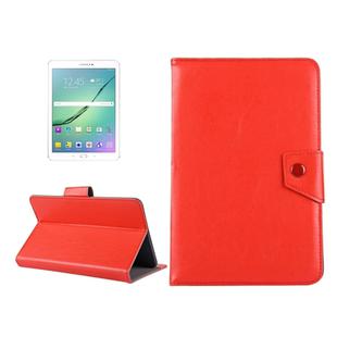 10 inch Tablets Leather Case Crazy Horse Texture Protective Case Shell with Holder for Asus ZenPad 10 Z300C, Huawei MediaPad M2 10.0-A01W, Cube IWORK10(Red)