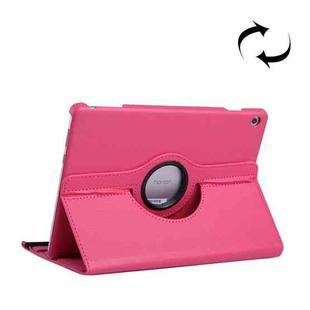 Litchi Texture Horizontal Flip 360 Degrees Rotation Leather Case for Huawei MediaPad T5 10.1, with Holder (Magenta)