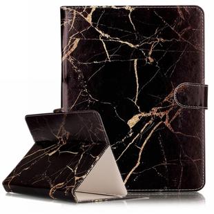 For 7 inch Tablet PC Black Gold Marble Pattern universal Horizontal Flip Leather Case with Holder & Card Slots & Wallet