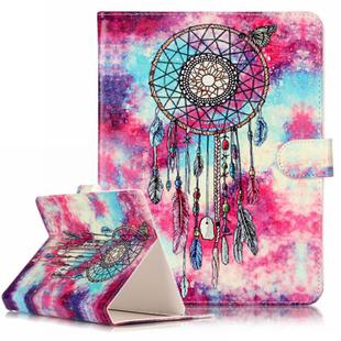 For 10 inch Tablet PC Butterfly Wind Chimes Pattern universal Horizontal Flip Leather Case with Holder & Card Slots & Wallet(Purple)