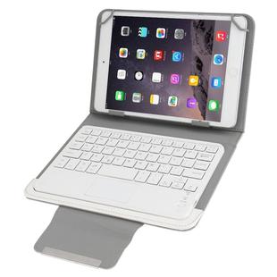 Universal Detachable Magnetic Bluetooth Keyboard Leather Case with Touchpad & Holder for 7 inch IOS & Android & Windows Tablet PC(White)