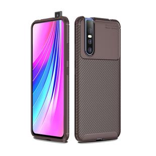 Beetle Series Carbon Fiber Texture Shockproof TPU Case for VIVO V15 Pro(Brown)