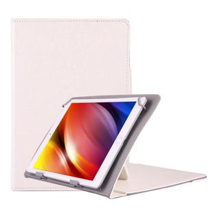 Universal Strokes Texture Horizontal Flip Leather Case with Holder for 10 inch Tablet PC(White)