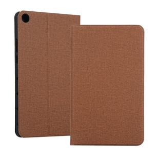 Universal Voltage Craft Cloth TPU Protective Case for Huawei Honor Tab 5 8 inch / Mediapad M5 Lite 8 inch, with Holder(Brown)