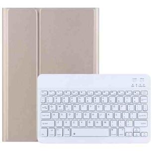 DY-M10ReL 2 in 1 Removable Bluetooth Keyboard + Protective Leather Tablet Case with Holder for Lenovo Tab M10 FHD REL(Gold)