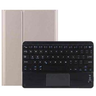 DY-M10ReL-C 2 in 1 Removable Bluetooth Keyboard + Protective Leather Tablet Case with Touchpad & Holder for Lenovo Tab M10 FHD REL(Gold)
