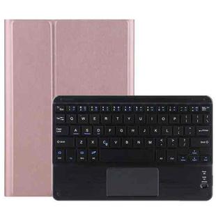DY-M10ReL-C 2 in 1 Removable Bluetooth Keyboard + Protective Leather Tablet Case with Touchpad & Holder for Lenovo Tab M10 FHD REL(Rose Gold)