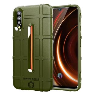 Shockproof Rugged  Shield Full Coverage Protective Silicone Case for VIVO IQOO(Army Green)