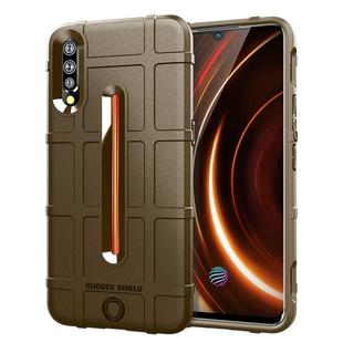 Shockproof Rugged  Shield Full Coverage Protective Silicone Case for VIVO IQOO(Brown)