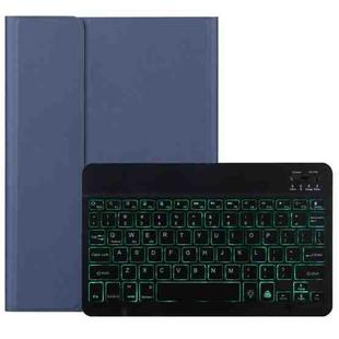 M10S 2 in 1 Removable Bluetooth Keyboard + Leather Tablet Case with Backlight & Holder for Lenovo Tab M10 TB-X505X (Dark Blue)
