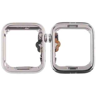 For Apple Watch Series 4 44mm LTE Stainless Steel Middle Frame Bezel Plate with Crown Spin Axis Flex Cable (Silver)