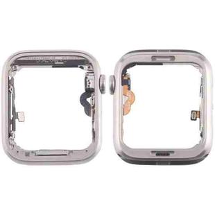 For Apple Watch Series 5 44mm LTE Stainless Steel Middle Frame Bezel Plate with Crown Spin Axis Flex Cable
