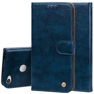 For Xiaomi  Redmi Note 5A Pro / Prime Business Style Oil Wax Texture Horizontal Flip Leather Case with Holder & Card Slots & Wallet & Lanyard(Blue)