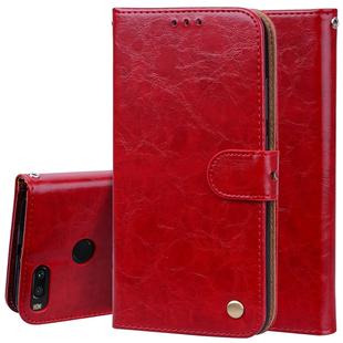 For Xiaomi  Mi A1 & 5X Business Style Oil Wax Texture Horizontal Flip Leather Case with Holder & Card Slots & Wallet & Lanyard(Red)