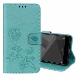 For Xiaomi  Redmi Note 4X Roses Pressed Flowers Pattern Flip Leather Case with Holder & Card Slots & Wallet(Green)