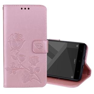 For Xiaomi  Redmi Note 4X Roses Pressed Flowers Pattern Flip Leather Case with Holder & Card Slots & Wallet(Rose Gold)