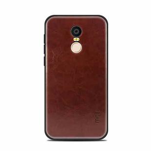 MOFI for  Xiaomi Redmi 5 Plus PC+TPU+PU Leather Protective Back Cover Case(Dark Brown)