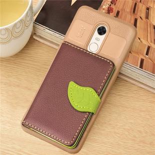 Leaf Style Magnetic Leather Case for Xiaomi Redmi 5 Plus, with Holder & Card Slots & Wallet & Photo Frame (Brown)