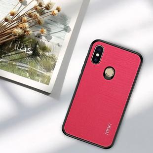 MOFI Anti-slip Full Coverage PC + TPU + Cloth Case for Xiaomi Mi Max 3 (Rose Red)