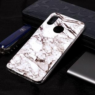 Marble Pattern Soft TPU Case For Xiaomi Mi 8(White)