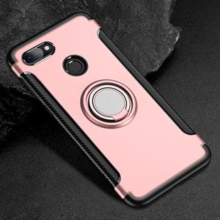 Magnetic 360 Degree Rotation Ring Holder Armor Protective Case for Xiaomi Mi 8 Lite (Rose Gold)