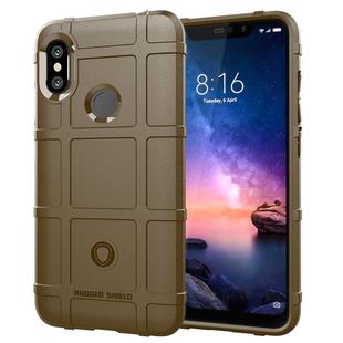 Full Coverage Shockproof TPU Case for Xiaomi Redmi Note 6(Brown)