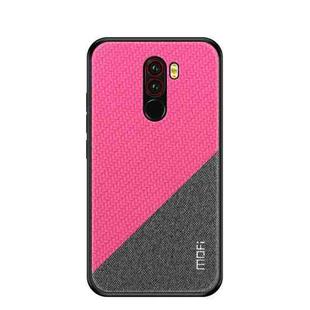 MOFI Honors Series Full Coverage TPU + PC + Cloth Pasted Case for Xiaomi Pocophone F1(Magenta)