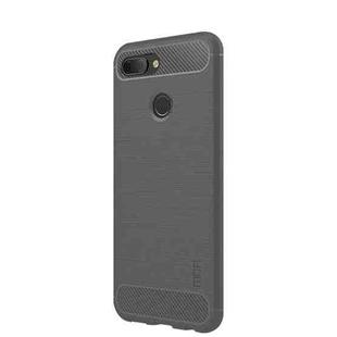 MOFI Brushed Texture Carbon Fiber Soft TPU Case for Xiaomi Mi 8 Lite (Grey)