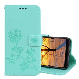 Rose Embossed Horizontal Flip PU Leather Case for Xiaomi Pocophone F1 , with Holder & Card Slots & Wallet(Green)