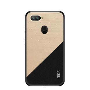 MOFI Shockproof TPU + PC + Cloth Pasted Case for Xiaomi Mi 8 Lite (Gold)