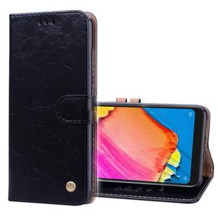 Business Style Oil Wax Texture Horizontal Flip Leather Case for Xiaomi Redmi Note 6 Pro, with Holder & Card Slots & Wallet(Black)