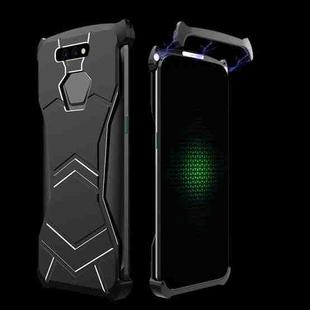R-JUST Magnet Adsorption Metal Polished Texture Phone Case for Xiaomi Black Shark (Black)