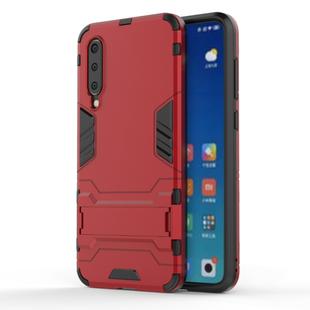 Shockproof PC + TPU Case for Xiaomi Mi 9 SE, with Holder(Red)