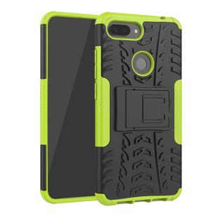 Shockproof  PC + TPU Tire Pattern Case for Xiaomi Mi 8 Lite, with Holder(Green)