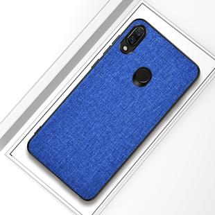 Shockproof Cloth Texture PC+ TPU Protective Case for Xiaomi Redmi Note 7 (Dark Blue)