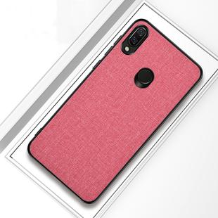 Shockproof Cloth Texture PC+ TPU Protective Case for Xiaomi Redmi Note 7 (Pink)