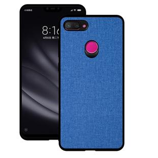Shockproof Cloth Texture PC+ TPU Protective Case for Xiaomi Mi 8 Lite(Dark Blue)