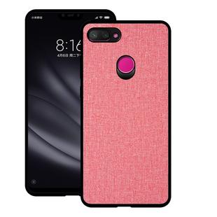 Shockproof Cloth Texture PC+ TPU Protective Case for Xiaomi Mi 8 Lite(Pink)