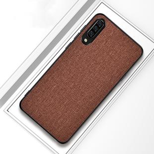 Shockproof Cloth Texture PC+ TPU Protective Case for Xiaomi Mi 9(Brown)