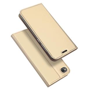 DUX DUCIS Skin Pro Series Horizontal Flip PU + TPU Leather Case for Xiaomi Redmi Go, with Holder & Card Slots (Gold)