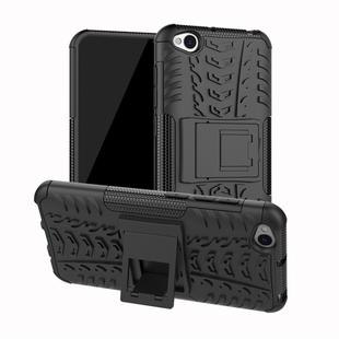 Tire Texture TPU+PC Shockproof Protective Case for Xiaomi Redmi Go, with Holder (Black)